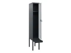 locker met bank,HxBxD 1950x300x815mm,1vak,vak B 300mm,draaigrendel