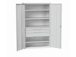 universele kast,HxBxD 2000x1300x550mm,4xStalen bodem,3lade(n)