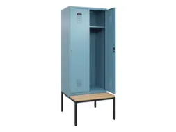 locker met bank,HxBxD 2120x800x815mm,2vak,vak B 400mm,cilinderslot