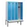 locker met bank,HxBxD 1950x1200x815mm,4vak,vak B 300mm,cilinderslot