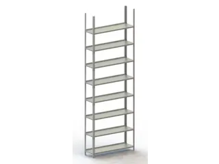 magazijnstelling,grondveld,HxBxD 2500x1004x304mm,vaklast 80kg - 1