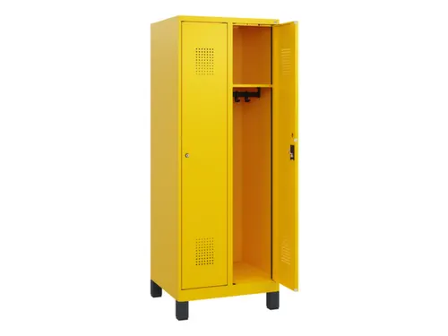 schoollocker,HxBxD 1630x600x500mm,2vak,vak B 300mm,cil.-slot,voeten
