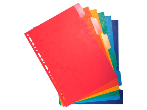 Tabblad Glanskarton 225 Gram A4 6Tabs