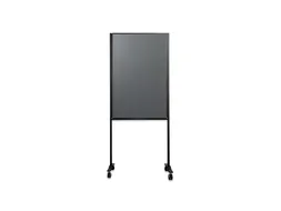 Verrijdbaar Workboard 120x75cm grijs emaille krijt zwart profiel