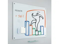 Glass2write Glasbord Magneethoudend 45x60cm Wit