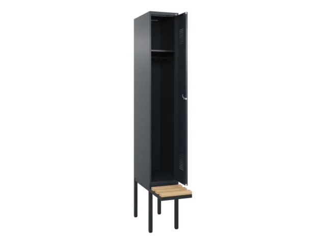 locker met bank,HxBxD 2120x300x815mm,1vak,vak B 300mm,cilinderslot