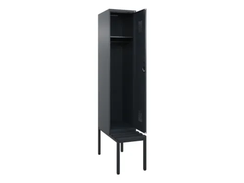 locker met bank,HxBxD 2120x400x815mm,1vak,vak B 400mm,cilinderslot