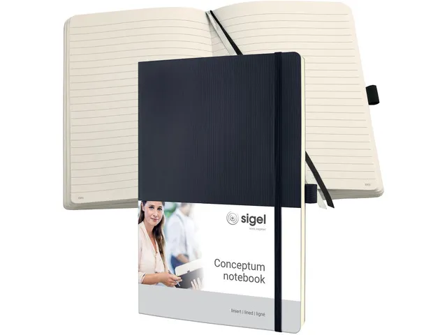 Carnet de note Sigel Conceptum Pure softcover A4 noir linié
