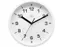 wandklok NXT diameter 20cm kunststof wit, witte wijzerplaat