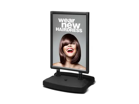 Stoepbord Windtalker City Plastic Voet A1 Zwart