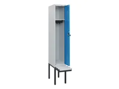 locker met bank,HxBxD 1950x300x815mm,1vak,vak B 300mm,draaigrendel