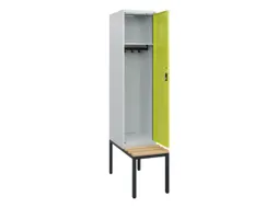 locker met bank,HxBxD 1950x400x815mm,1vak,vak B 400mm,cilinderslot