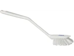 Afwasborstel Vikan 280mm met schraaprand wit Medium vezel
