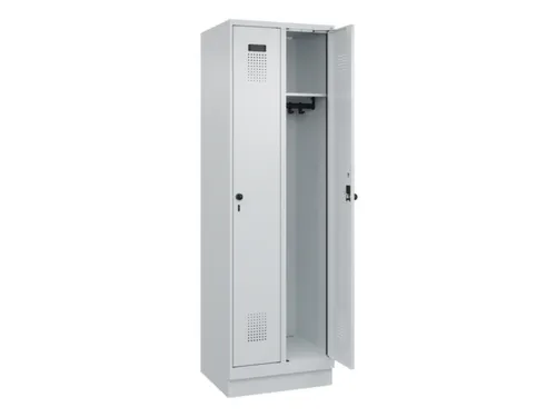 locker,HxBxD 1950x600x500mm,2vak,vak B 300mm,draaigrendel,sokkel