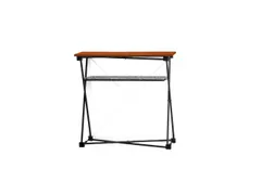 Balie Counter Fabric met Houten tafelblad 100x32cm