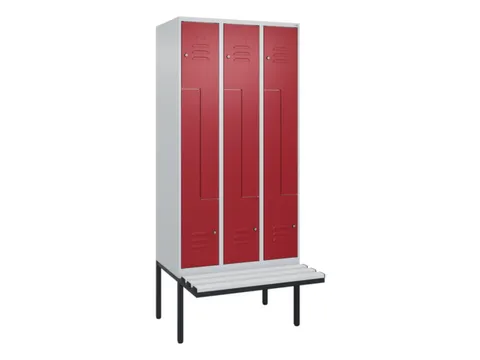 Z-garderobekast,HxBxD 2120x900x815mm,6vak,vak B 300mm,cil.-slot
