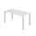bureau,HxBxD 680-820x1600x800mm,blad grijs,4voeten zilverkleurig