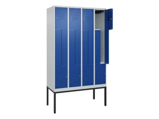 Z-garderobekast,HxBxD 2120x1200x500mm,vak B 150/300mm,cil.-slot - 2