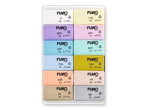 Klei Fimo soft colour pak à 12 pastel kleuren