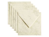 Envelop Papicolor 140x140mm marble Ivoor