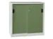 schuifdeurkast,HxBxD 1000x1000x600mm,RAL7035,front RAL6011