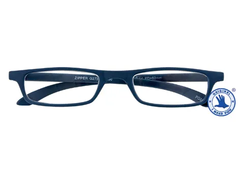 Leesbril I Need You +2.50 dpt Zipper blauw