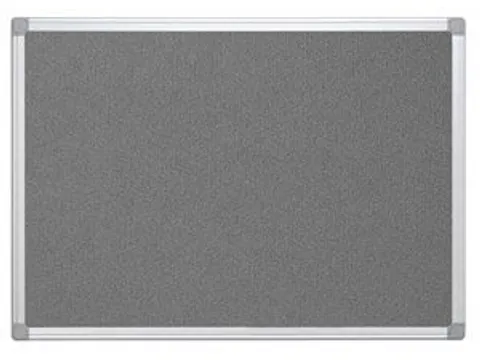 Textielbord Met Aluminium Frame 60x45cm Grijs Incl. Montagemateriaal