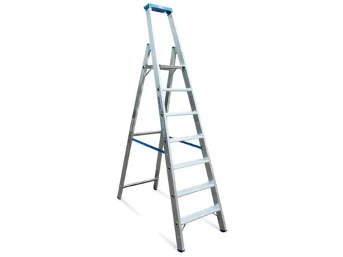 Ladder Aluminium Bordes H 1 90M 8Treden Incl. Bordes