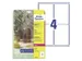 Etiquette laser Avery 96x50.8mm transparent 25 feuilles 4 étiquettes