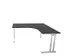 bureau in vrije vorm,HxBxD 740x1600x1600mm,vrije vorm,CC-zwart