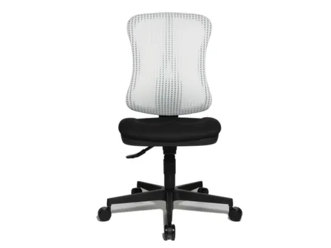 Bureaustoel Zitting Zwart Rugleuning Met Netbekleding In Wit