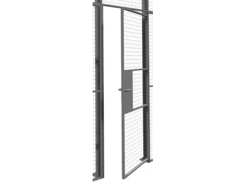 vleugeldeur,v. scheidingswandsysteem,HxB 2200x1000mm,hangslot,staal