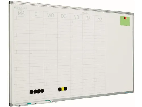 Planbord 60x120cm Softline profiel 8mm Week NL