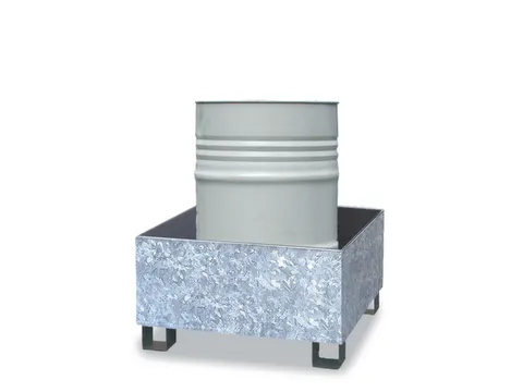 Opvangbak Staal Bxdxh 810X820X450Mm Voor 1X200L Vat Verzinkt