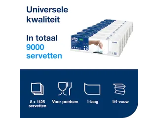 Servetten Tork Xpressnap N4 22x33cm 1/4 vouw 1-laags wit 10840 - 6