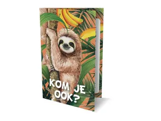 Interstat Uitnodiging Luiaard PK 937 Set van 6 kaarten + enveloppen - 1