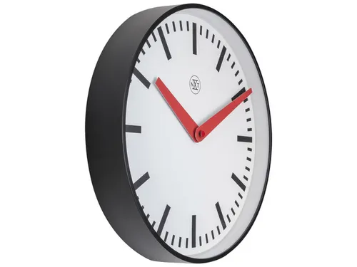 Stationsklok - 25.5cm - Stille wandklok - Wit - nXt by NeXtime - "Newc