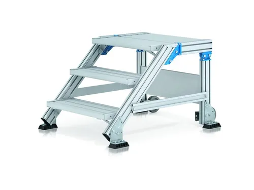 Bordestrap,Verrijdbaar,4Treden,60° Helling,Aluminium