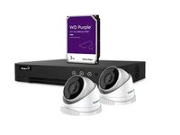 4 Mp Ip-videobewakingsset - 4-kanaals Nvr-recorder - 2 X Witte Ip Dome