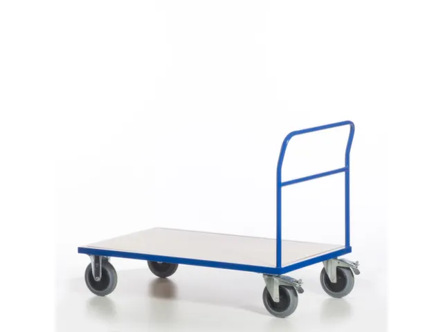 chariot avec barre de poussée force 500kg plateau Lxl 1200x800mm