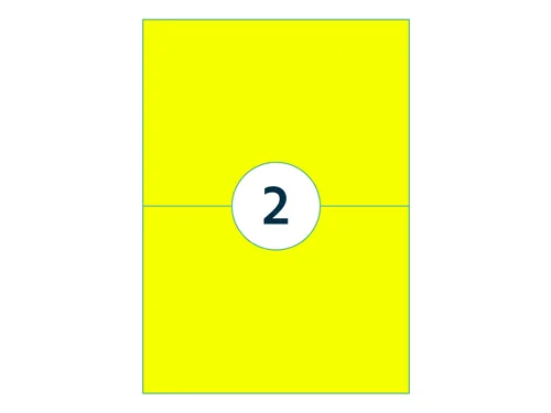 Etiket 210x148mm Fluor Geel 100 Vel