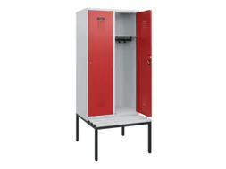 locker met bank,HxBxD 1950x800x815mm,2vak,vak B 400mm,cilinderslot