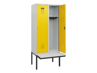 locker met bank,HxBxD 1950x800x815mm,2vak,vak B 400mm,cilinderslot - 1