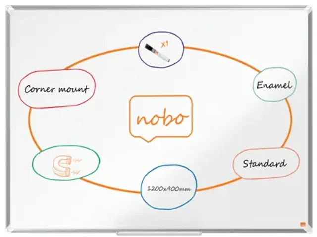 Whiteboard Nobo Premium Plus 90x120cm emaille