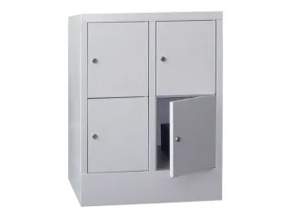 lockerkast,HxBxD 855x600x500mm,2x2vakken,RAL7035,front RAL7035 - 2