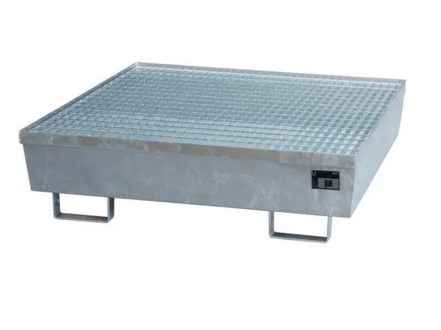 Opvangbak 4x 200l Opvangvol. 245l Vuurverzinkt 335x1200x1200mm Rooster