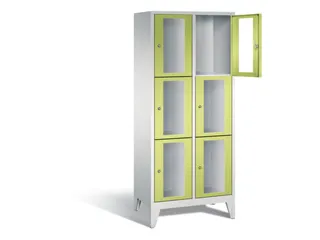 lockerkast 1850x810x500mm 2x3 vakken Cilinderslot Poten, RDS1108060 - 1