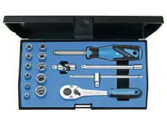 20 EMU-10 Dopsleutelset 1/4 inch 16-delig zeskant 4-13mm