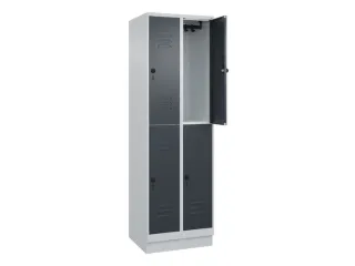 dubbeldekse locker,HxBxD 1950x600x500mm,2x2vak.,vak B 300mm - 2