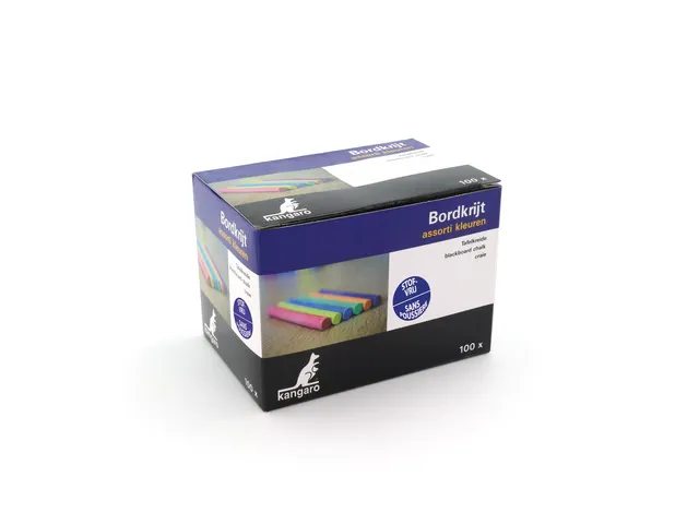 Bordkrijt stofvrij Kangaro assorti 100 stuks